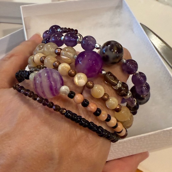 Handmade Multi-Strand Memory Wire Bracelets - Picture 3 of 4